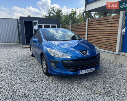 Синий Пежо 308, объемом двигателя 1.6 л и пробегом 222 тыс. км за 3500 $, фото 1 на Automoto.ua