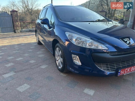 Синій Пежо 308, об'ємом двигуна 1.6 л та пробігом 110 тис. км за 5999 $, фото 1 на Automoto.ua