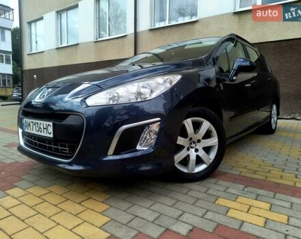 Синий Пежо 308, объемом двигателя 1.56 л и пробегом 280 тыс. км за 5650 $, фото 1 на Automoto.ua