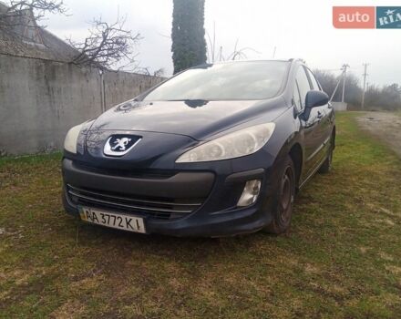 Синий Пежо 308, объемом двигателя 1.56 л и пробегом 370 тыс. км за 4100 $, фото 1 на Automoto.ua