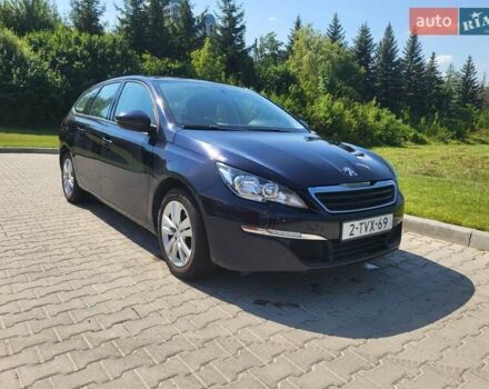 Синий Пежо 308, объемом двигателя 1.56 л и пробегом 235 тыс. км за 7850 $, фото 1 на Automoto.ua