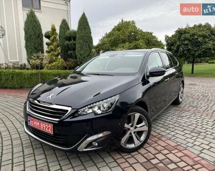 Синий Пежо 308, объемом двигателя 2 л и пробегом 137 тыс. км за 13500 $, фото 1 на Automoto.ua
