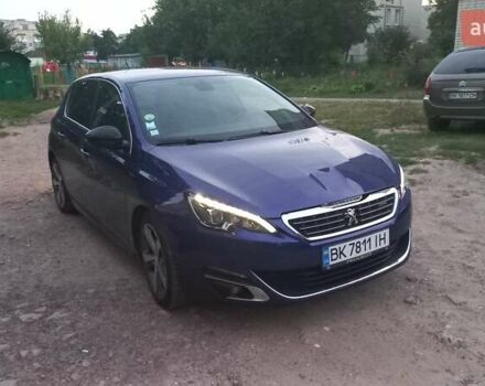 Синий Пежо 308, объемом двигателя 2 л и пробегом 250 тыс. км за 12800 $, фото 1 на Automoto.ua