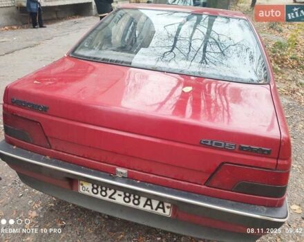 Красный Пежо 405, объемом двигателя 1.9 л и пробегом 130 тыс. км за 1800 $, фото 2 на Automoto.ua