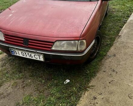 Красный Пежо 405, объемом двигателя 1.9 л и пробегом 350 тыс. км за 1400 $, фото 1 на Automoto.ua