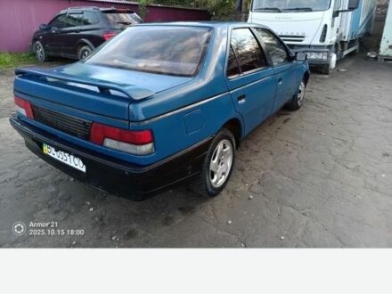 Синий Пежо 405, объемом двигателя 1.9 л и пробегом 5 тыс. км за 1000 $, фото 1 на Automoto.ua