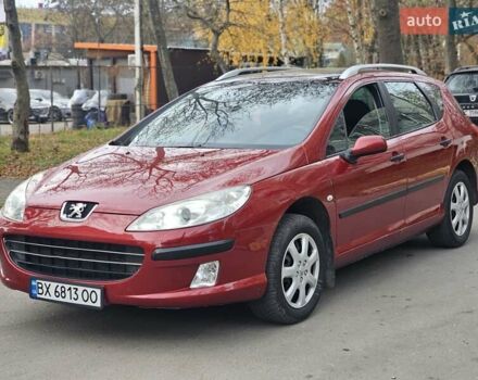 Красный Пежо 407, объемом двигателя 1.75 л и пробегом 305 тыс. км за 3450 $, фото 1 на Automoto.ua