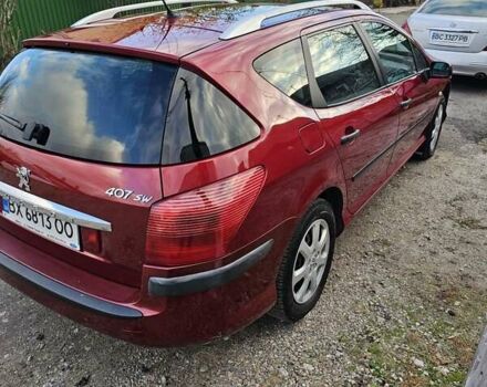 Красный Пежо 407, объемом двигателя 1.75 л и пробегом 303 тыс. км за 4500 $, фото 5 на Automoto.ua