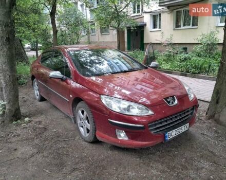 Красный Пежо 407, объемом двигателя 2 л и пробегом 193 тыс. км за 3500 $, фото 1 на Automoto.ua