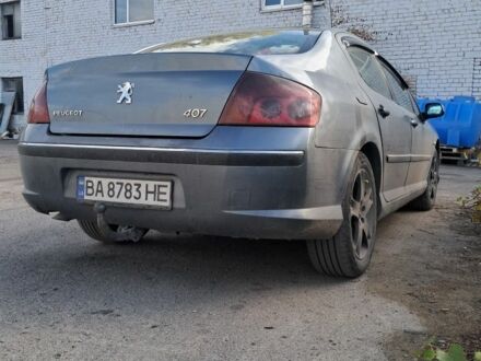 Серый Пежо 407, объемом двигателя 2 л и пробегом 340 тыс. км за 5500 $, фото 1 на Automoto.ua