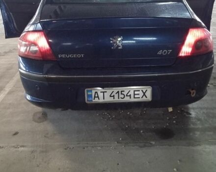 Синий Пежо 407, объемом двигателя 2 л и пробегом 375 тыс. км за 3600 $, фото 3 на Automoto.ua