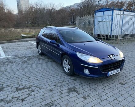 Синий Пежо 407, объемом двигателя 2 л и пробегом 300 тыс. км за 3500 $, фото 1 на Automoto.ua