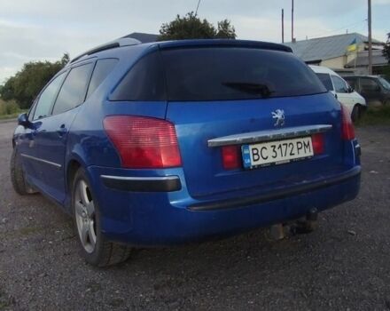 Синий Пежо 407, объемом двигателя 2 л и пробегом 515 тыс. км за 3500 $, фото 4 на Automoto.ua
