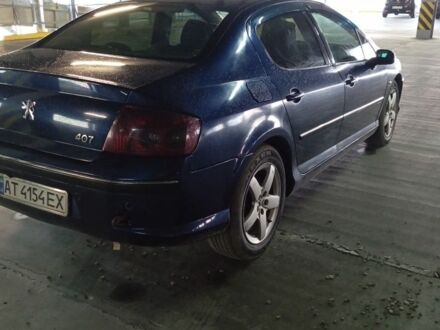 Синий Пежо 407, объемом двигателя 2 л и пробегом 375 тыс. км за 3600 $, фото 1 на Automoto.ua