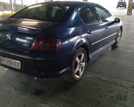 Синий Пежо 407, объемом двигателя 2 л и пробегом 375 тыс. км за 3600 $, фото 1 на Automoto.ua