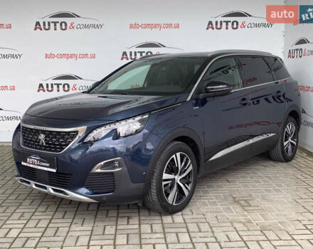 Синий Пежо 5008, объемом двигателя 1.5 л и пробегом 142 тыс. км за 23450 $, фото 1 на Automoto.ua