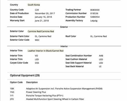 Порше Масан 2017 в Одессе на Automoto.ua Красный Порше Масан, объемом двигателя 3 л и пробегом 102 тыс. км за 41900 $, фото 39 на Automoto.ua