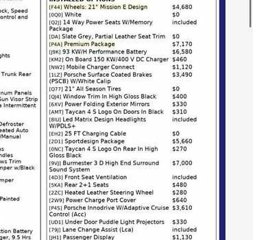 Серый Порше Тайкан, объемом двигателя 0 л и пробегом 58 тыс. км за 62000 $, фото 21 на Automoto.ua