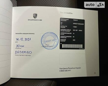 Синій Порше Тайкан, об'ємом двигуна 0 л та пробігом 14 тис. км за 102900 $, фото 8 на Automoto.ua