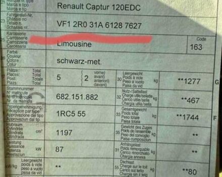 Черный Рено Каптур, объемом двигателя 1.2 л и пробегом 61 тыс. км за 14599 $, фото 3 на Automoto.ua