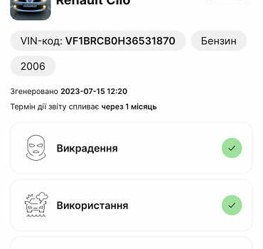 Сірий Рено Кліо, об'ємом двигуна 1.6 л та пробігом 185 тис. км за 5680 $, фото 1 на Automoto.ua