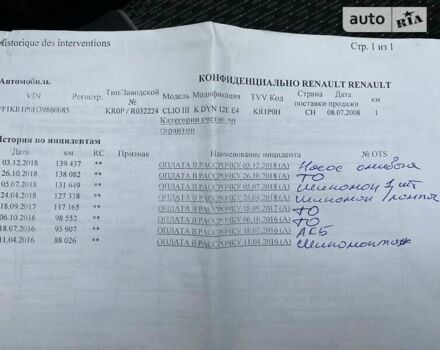 Сірий Рено Кліо, об'ємом двигуна 1.2 л та пробігом 194 тис. км за 4650 $, фото 8 на Automoto.ua