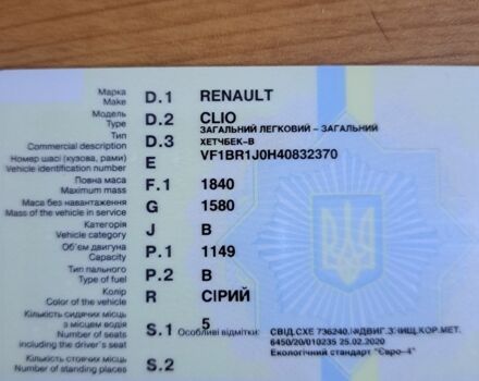 Серый Рено Клио, объемом двигателя 1.2 л и пробегом 199 тыс. км за 4500 $, фото 1 на Automoto.ua