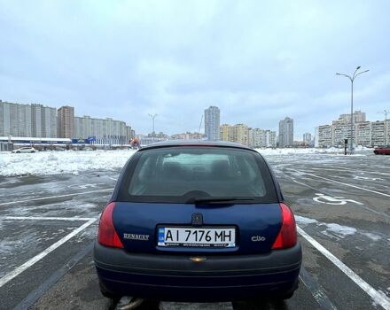 Синий Рено Клио, объемом двигателя 1.2 л и пробегом 190 тыс. км за 3000 $, фото 4 на Automoto.ua