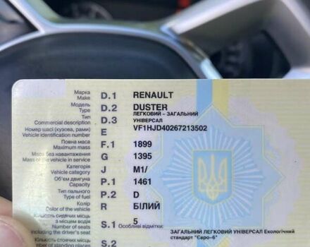 Білий Рено Дастер, об'ємом двигуна 1.46 л та пробігом 226 тис. км за 12500 $, фото 14 на Automoto.ua