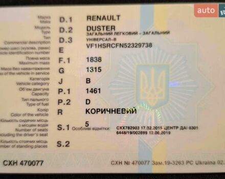 Коричневый Рено Дастер, объемом двигателя 1.45 л и пробегом 142 тыс. км за 10500 $, фото 11 на Automoto.ua