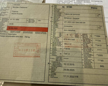 Фиолетовый Рено Эспейс, объемом двигателя 1.6 л и пробегом 204 тыс. км за 16599 $, фото 99 на Automoto.ua