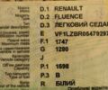 Білий Рено Флюенс, об'ємом двигуна 1.6 л та пробігом 140 тис. км за 6000 $, фото 1 на Automoto.ua