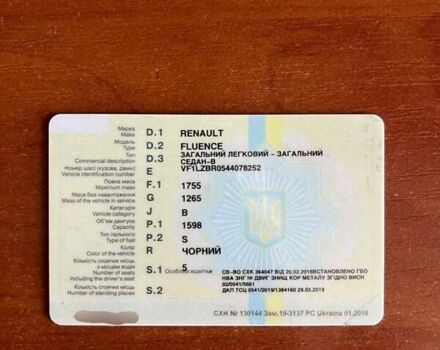 Черный Рено Флюенс, объемом двигателя 1.6 л и пробегом 200 тыс. км за 6200 $, фото 3 на Automoto.ua