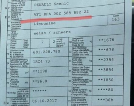 Белый Рено Гранд Сценик, объемом двигателя 1.6 л и пробегом 146 тыс. км за 14999 $, фото 18 на Automoto.ua