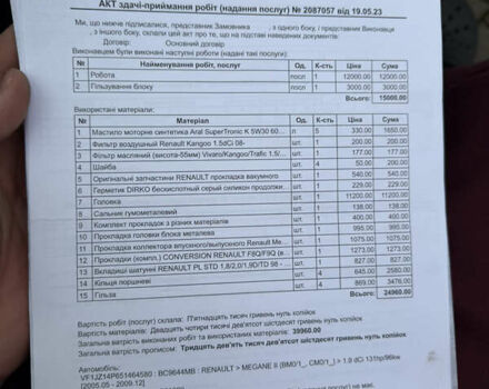 Коричневый Рено Гранд Сценик, объемом двигателя 1.9 л и пробегом 323 тыс. км за 6700 $, фото 12 на Automoto.ua