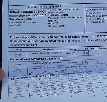 Сірий Рено Гранд Сценік, об'ємом двигуна 1.5 л та пробігом 201 тис. км за 7800 $, фото 6 на Automoto.ua