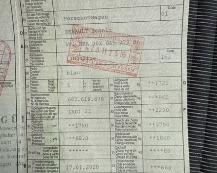 Синий Рено Гранд Сценик, объемом двигателя 1.75 л и пробегом 215 тыс. км за 15400 $, фото 78 на Automoto.ua