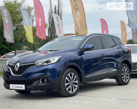 Синий Рено Kadjar, объемом двигателя 1.6 л и пробегом 191 тыс. км за 17255 $, фото 1 на Automoto.ua