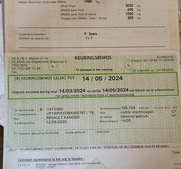 Белый Рено Кенгу, объемом двигателя 1.5 л и пробегом 230 тыс. км за 9900 $, фото 1 на Automoto.ua