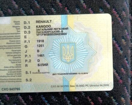 Белый Рено Кенгу, объемом двигателя 1.5 л и пробегом 321 тыс. км за 3500 $, фото 1 на Automoto.ua