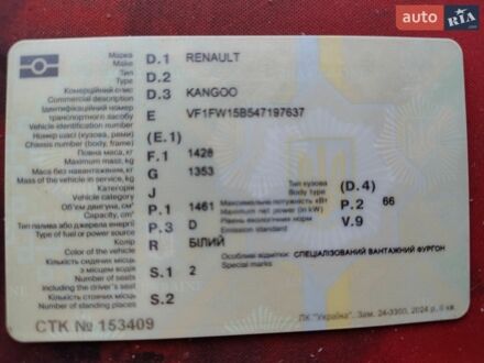 Білий Рено Кєнгу, об'ємом двигуна 1.46 л та пробігом 206 тис. км за 4000 $, фото 1 на Automoto.ua