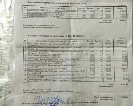 Рено Кенгу, объемом двигателя 1.4 л и пробегом 1 тыс. км за 3350 $, фото 6 на Automoto.ua