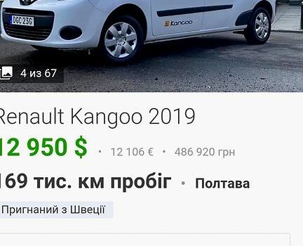 Рено Кенгу, объемом двигателя 1.5 л и пробегом 169 тыс. км за 12800 $, фото 1 на Automoto.ua