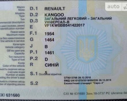 Рено Кєнгу, об'ємом двигуна 1.46 л та пробігом 280 тис. км за 7200 $, фото 24 на Automoto.ua