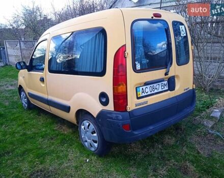 Желтый Рено Кенгу, объемом двигателя 1.5 л и пробегом 250 тыс. км за 4250 $, фото 1 на Automoto.ua