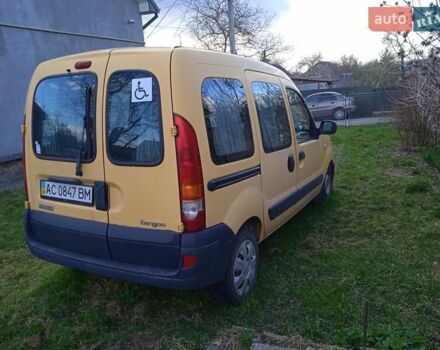 Желтый Рено Кенгу, объемом двигателя 1.5 л и пробегом 250 тыс. км за 4250 $, фото 4 на Automoto.ua