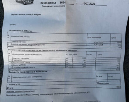 Синий Рено Кенгу, объемом двигателя 1.5 л и пробегом 275 тыс. км за 3400 $, фото 14 на Automoto.ua