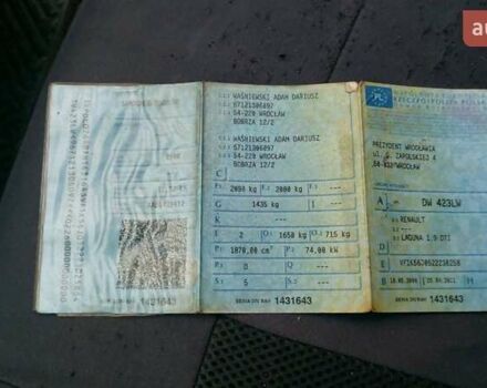 Синий Рено Лагуна, объемом двигателя 1.9 л и пробегом 360 тыс. км за 1000 $, фото 4 на Automoto.ua