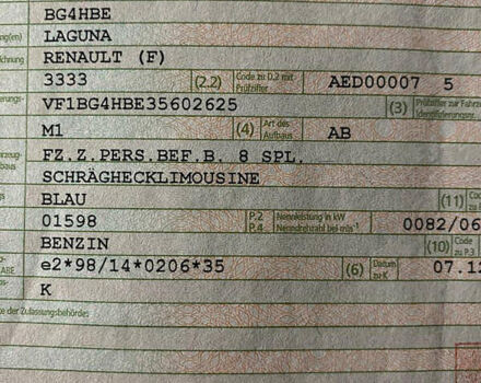 Синий Рено Лагуна, объемом двигателя 1.62 л и пробегом 185 тыс. км за 5050 $, фото 32 на Automoto.ua