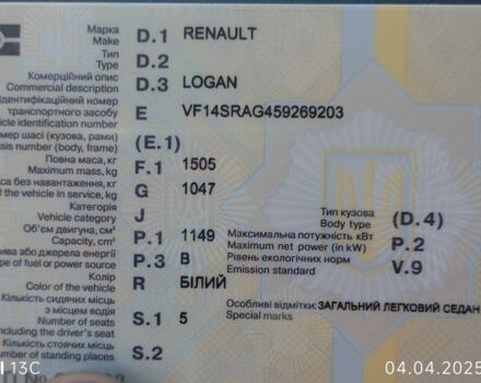 Белый Рено Логан, объемом двигателя 1.2 л и пробегом 151 тыс. км за 6500 $, фото 4 на Automoto.ua